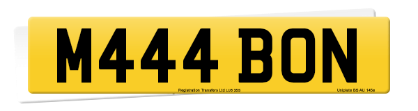 Registration number M444 BON